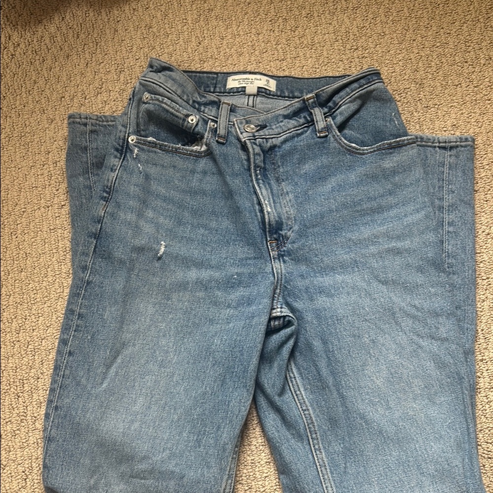 Abercrombie & Fitch Light Blue Curve Love Jeans
